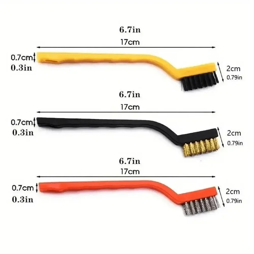 Steel Wire Gas Stove BBQ Grill Metal Pots Cleaning Brush - 3 Pack